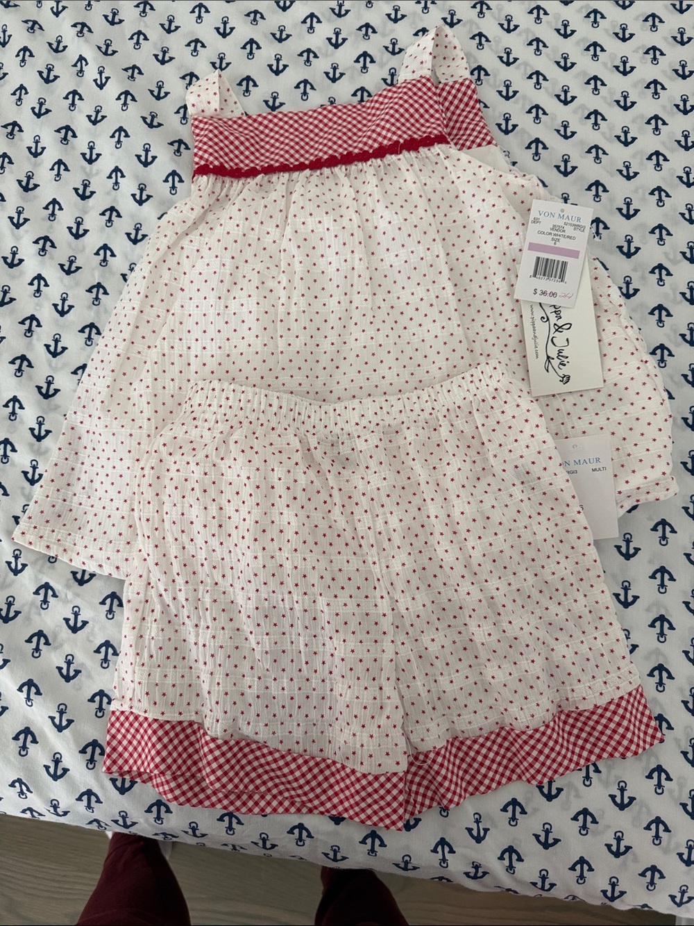 Pippa & Julie White and Red Polka Dot Girls Matching Set